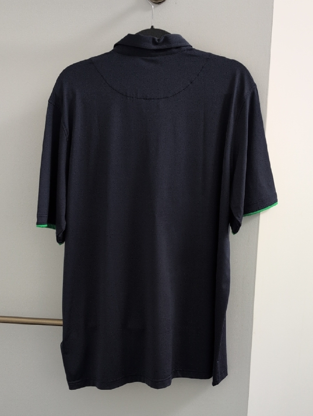 Baltusrol G-MAC by Kartell Men's Dark Navy Polo with Green Trim - Picture 7 of 7